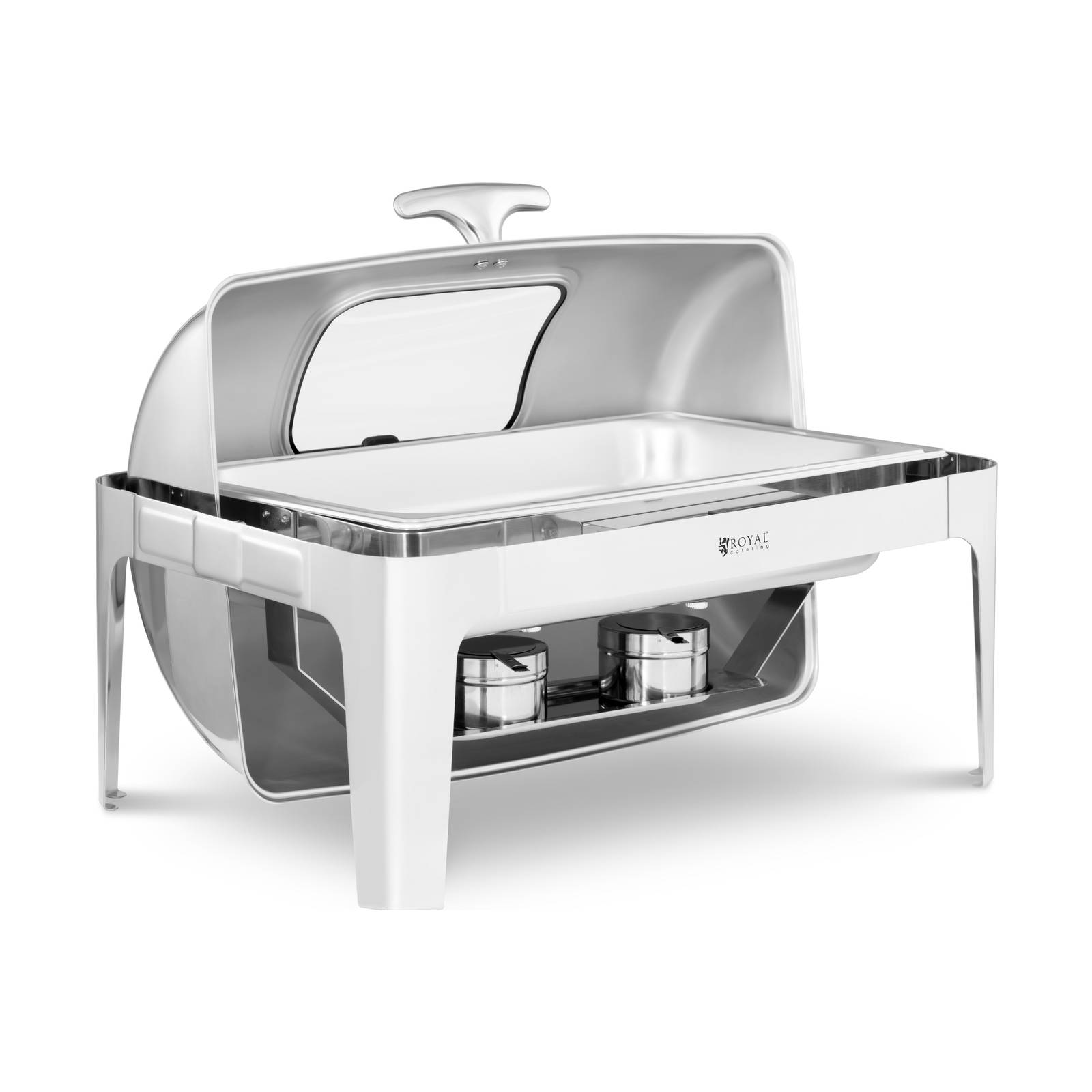 Set Pentole Acciaio Inox Wilprep Scaldavivande Buffet 9L - 4 Pezzi, Acciaio Inox, Per Catering, Feste, Matrimoni Contenitori Catering Acciaio Inox