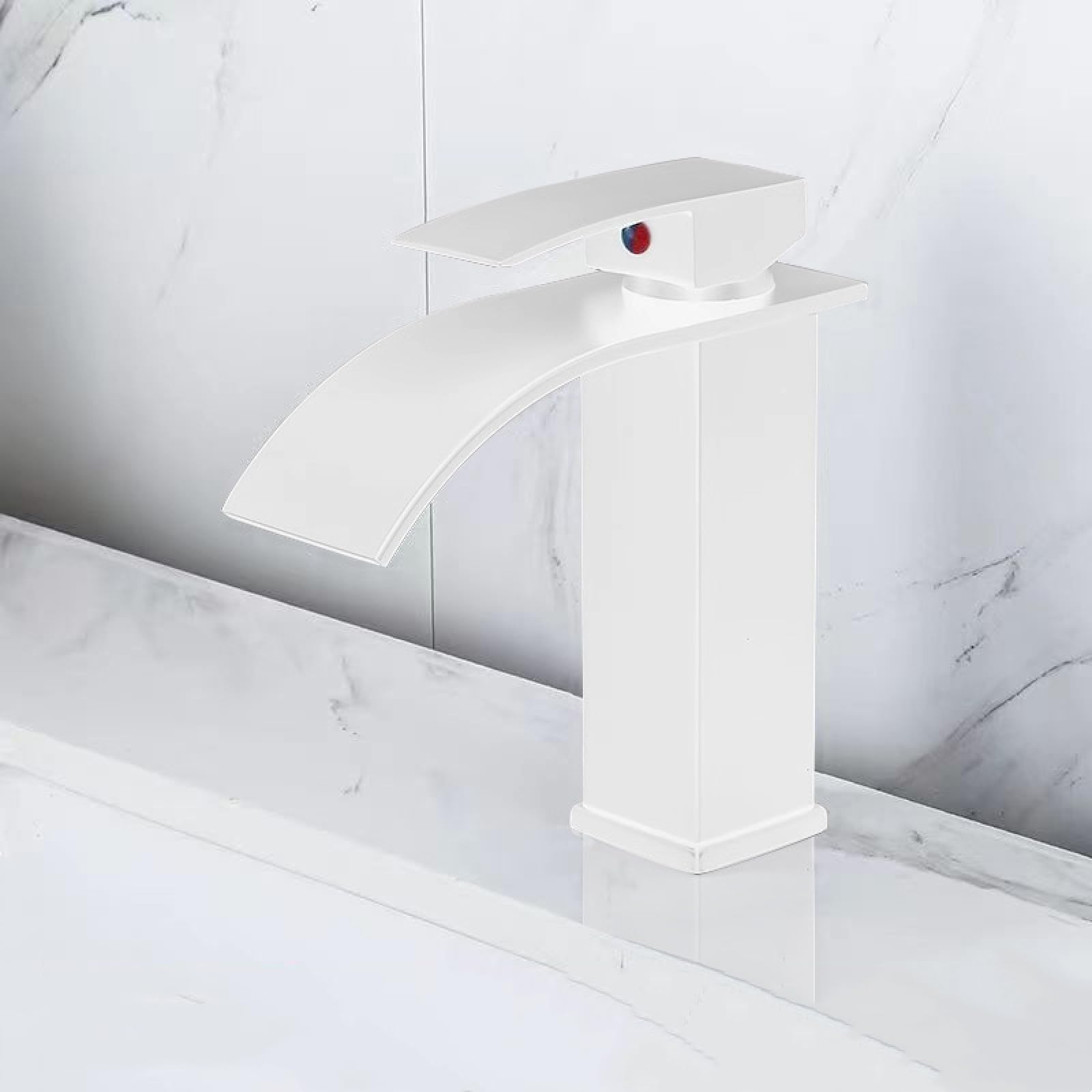 CZARNY BEC DUŻY, CIEPŁY I ZIMNY UMYWALKA NABLATOWA DO ŁAZIENKI, JEDNOOTWOROWA BATERIA DWUOTWOROWA Z WĘŻEM DOPŁYWOWYM O DŁUGOŚCI 60 CM