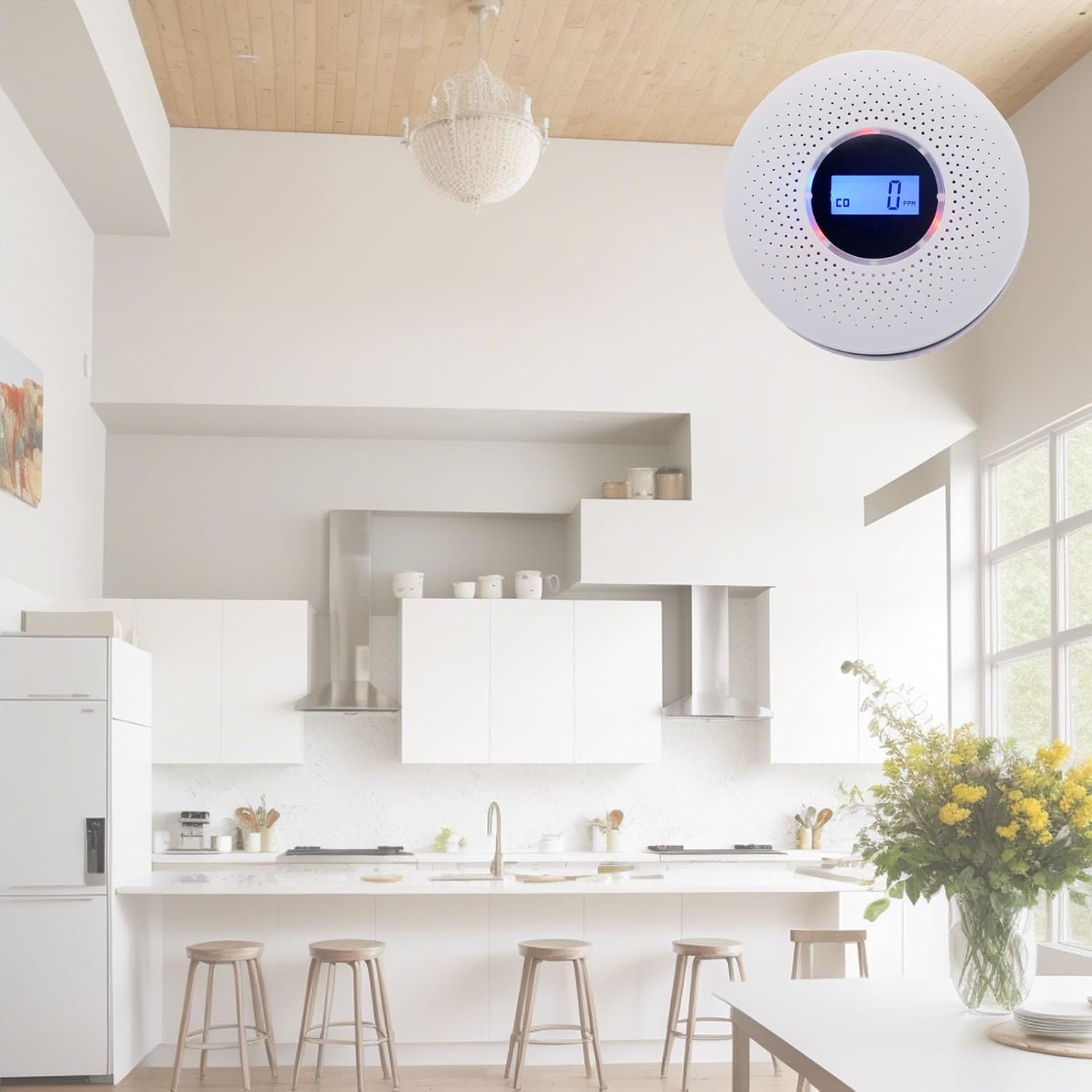 Rilevatore di fumo e rilevatore di monossido di carbonio, rilevatore di fumo 2 in 1 - 5