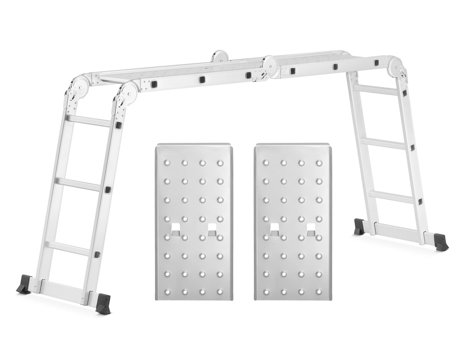 DRABINA aluminiowa przegubowa 4x3 Eco HIGHER + podest - 7