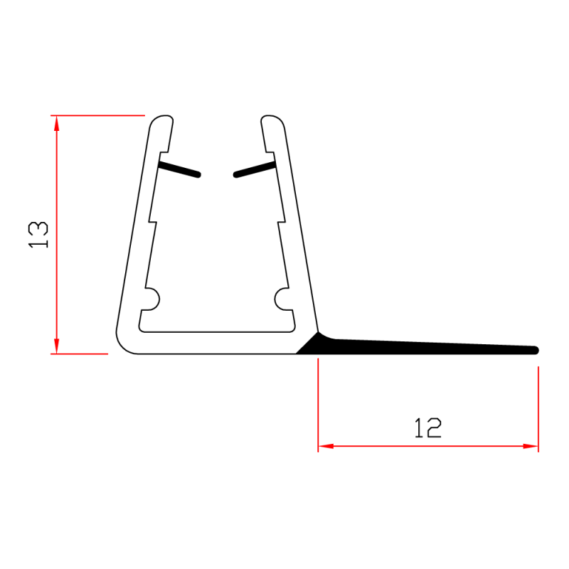 Guarnizione Box Doccia Ricambio Verticale | Vetro 6mm 8mm EC-12-404 - 2