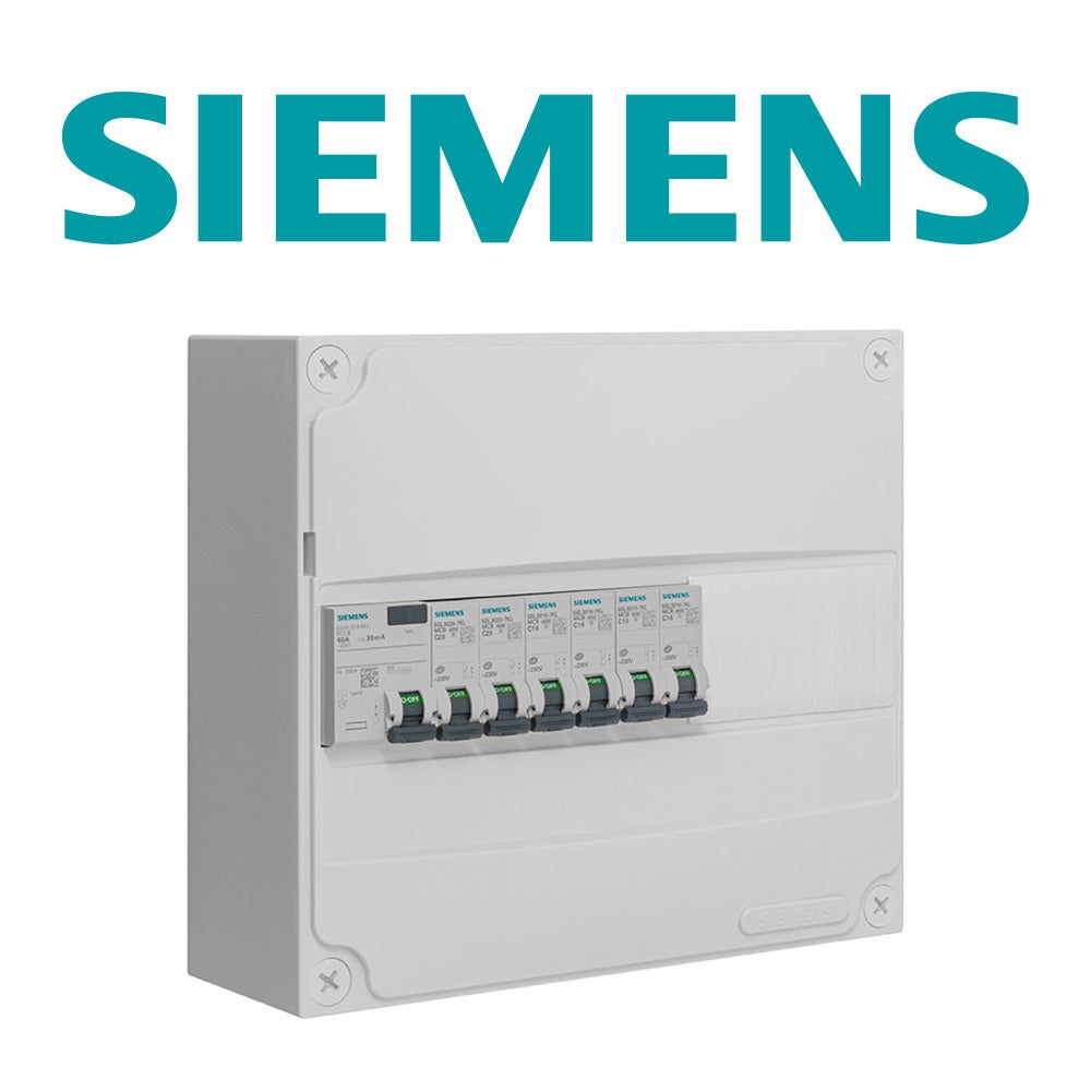 SIEMENS Tableau électrique pré-équipé 1 rangée 13 modules 6 disjoncteurs 1 interrupteur différentiel - 3