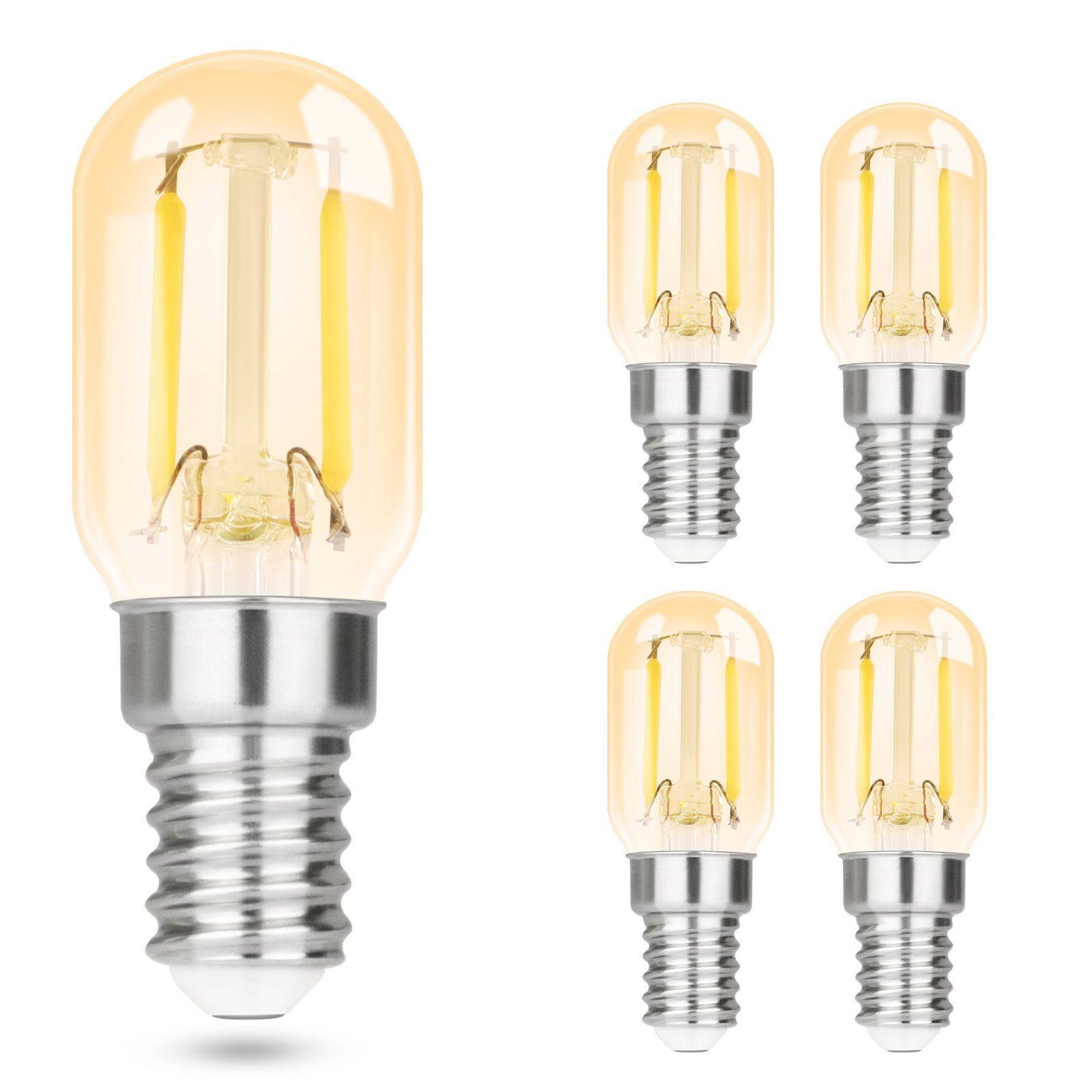 NETTLIFE 4 szt. Zimna biel E14 Żarówki LED Vintage Lampy T22 2W Retro Edison 6000K Energooszczędna lodówka Gniazdo lampy