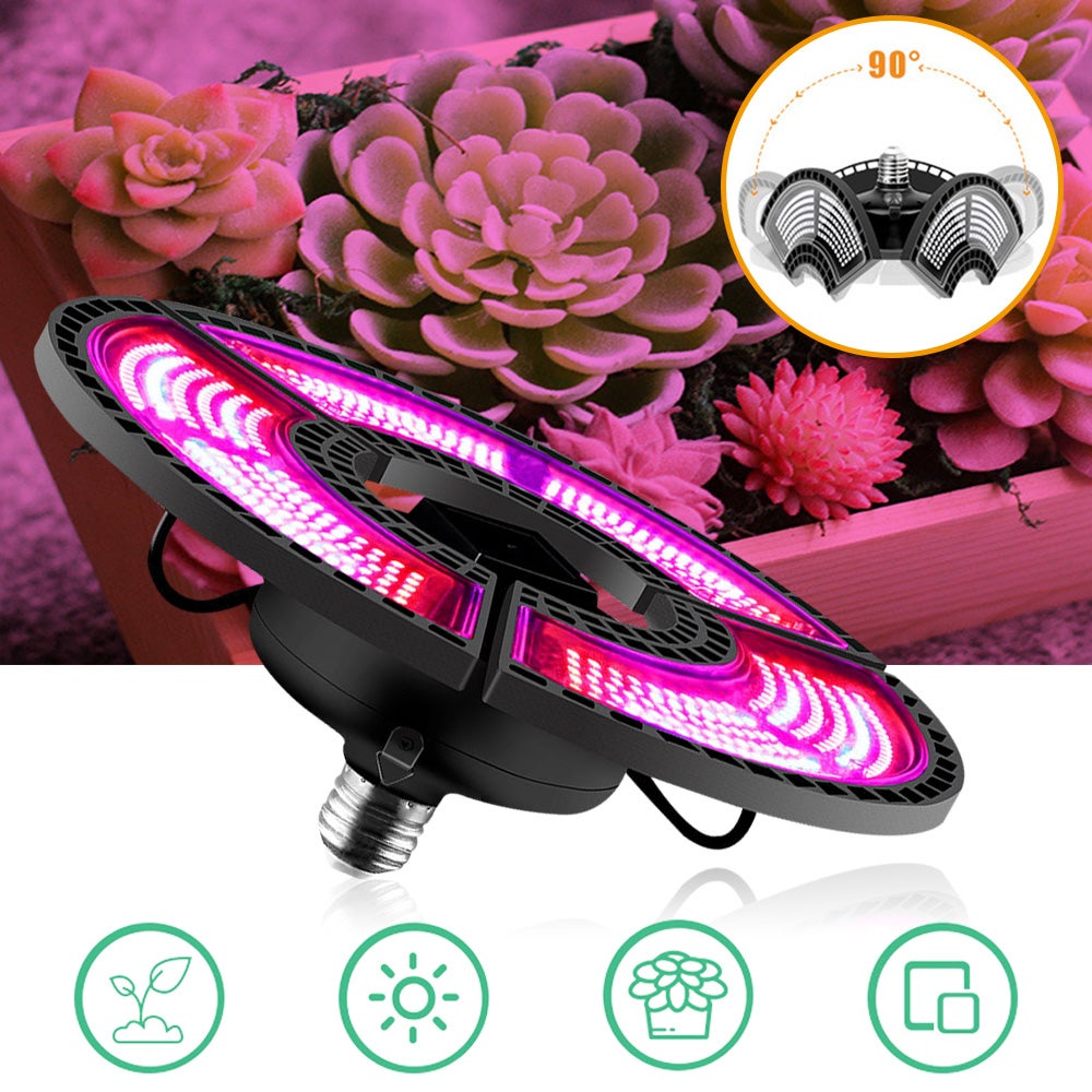 BBSolar WiFi Lámpara De Cultivo De Plantas Espectro Completo 138 LED 2500LM - Control Con Alexa Y Google Home, 24H