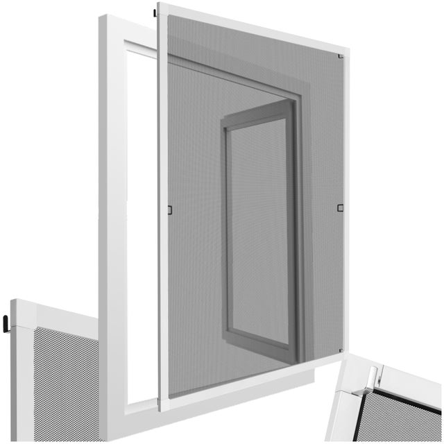 zanzariera con telaio en alluminio 130 x 150 cm personalizzabile resistente alle intemperie sen, bianco TECTAKE