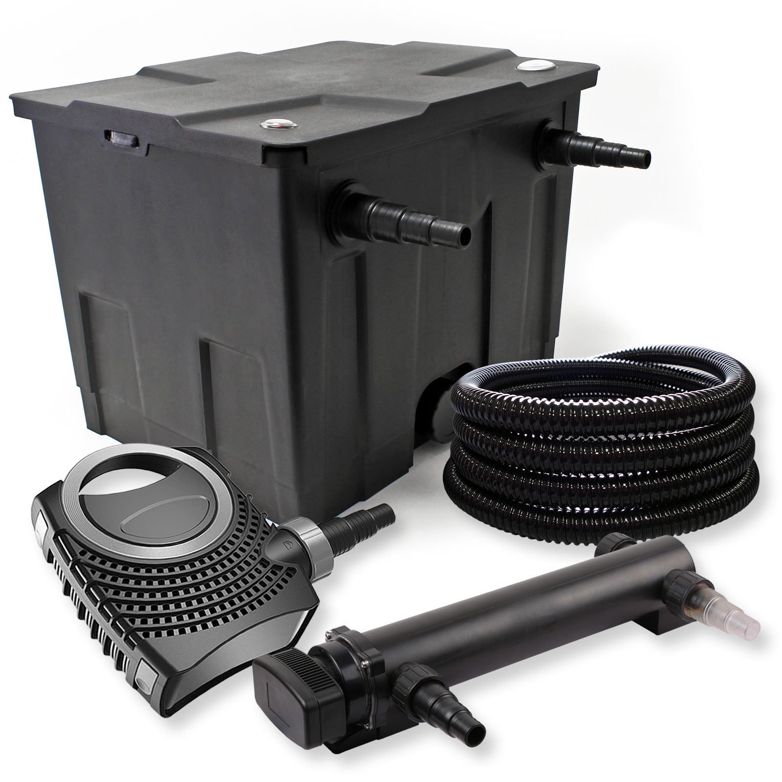 SunSun Set Filtro a 1 camera laghetto 12000l Chiarificatore UVC 24W ...