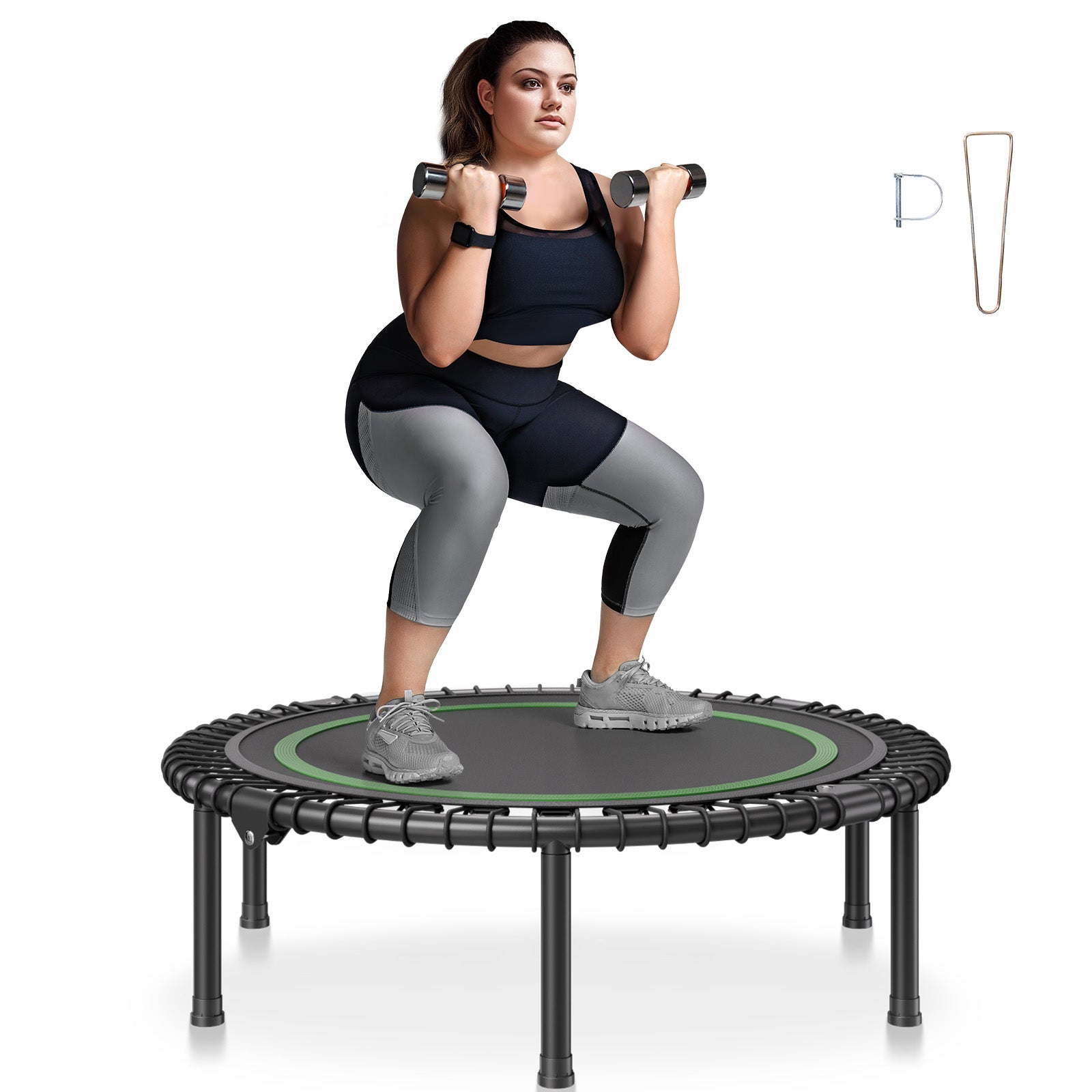 Set Trampolino Rettangolare 335x244x90 Cm – Carico 150 Kg, Con Rete Di Sicurezza, Scala E Copertura Antipioggia – Per Giardino E Esterni