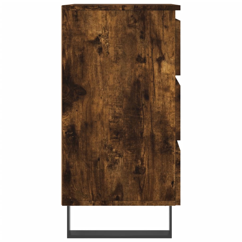 Maison Exclusive - Tables de chevet 2 pcs chêne fumé 40x35x69 cm bois ingénierie - 7
