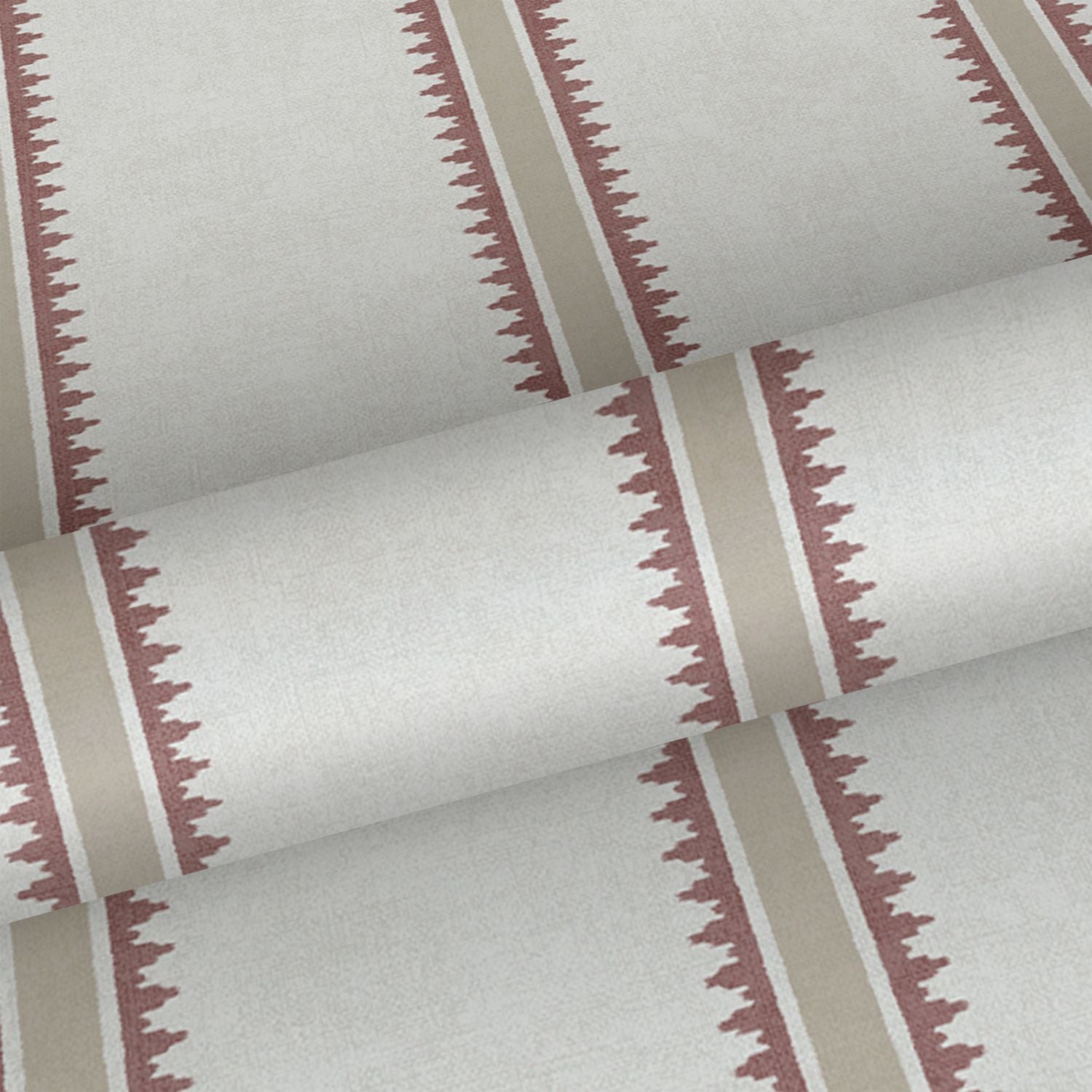 Papel pintado raya ancha marrón terracota y beige - 53 cm x 10 m - Sanders & Sanders - 3