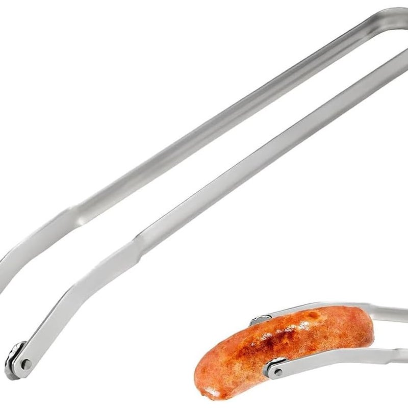 Szczypce do obracania potraw na grillu, szczypce kuchenne do grilla ze stali nierdzewnej, wielofunkcyjne szczypce do grillowania na zewnątrz