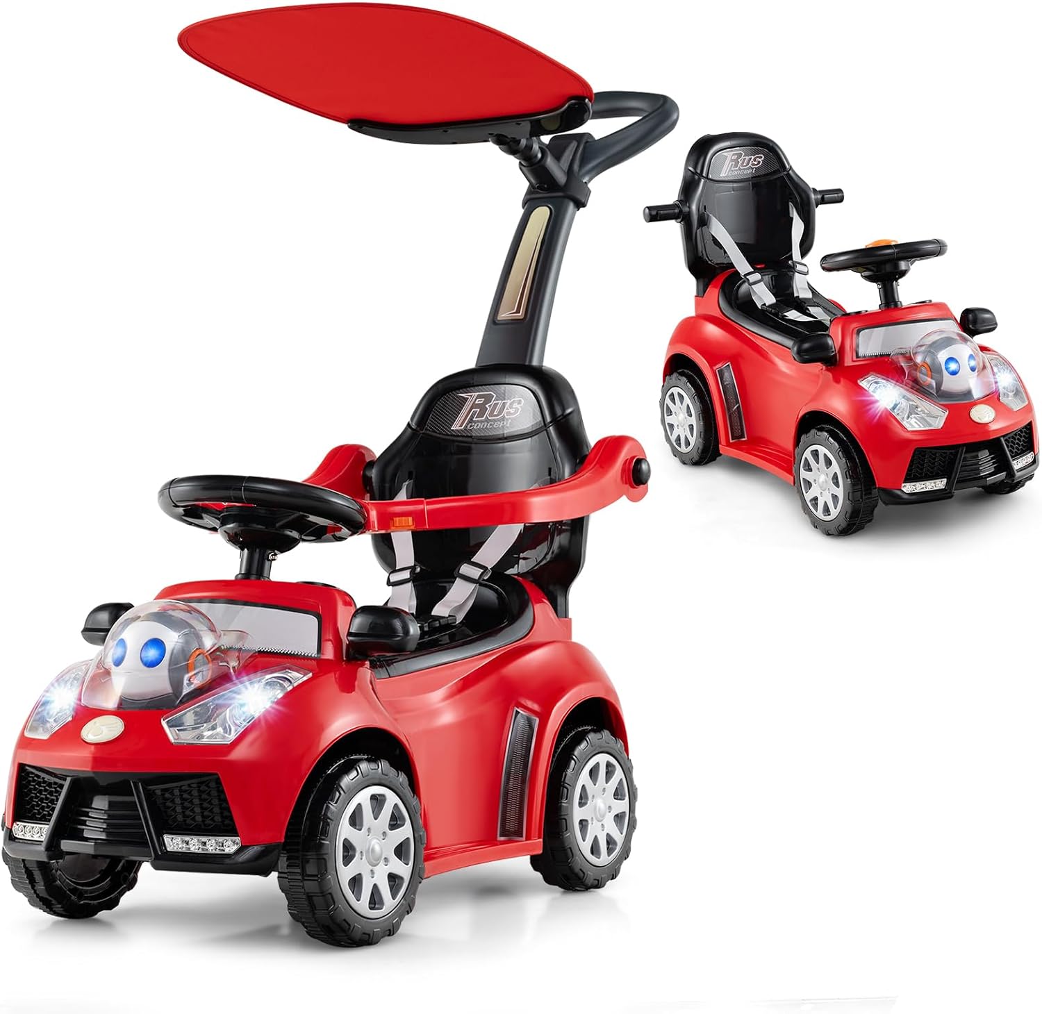 Voiture Porteur Enfant DreamADE Lamborghini Klaxon & Sons - Garde-Corps Amovible pour 1-3 Ans | Meilleure Sécurité et Co