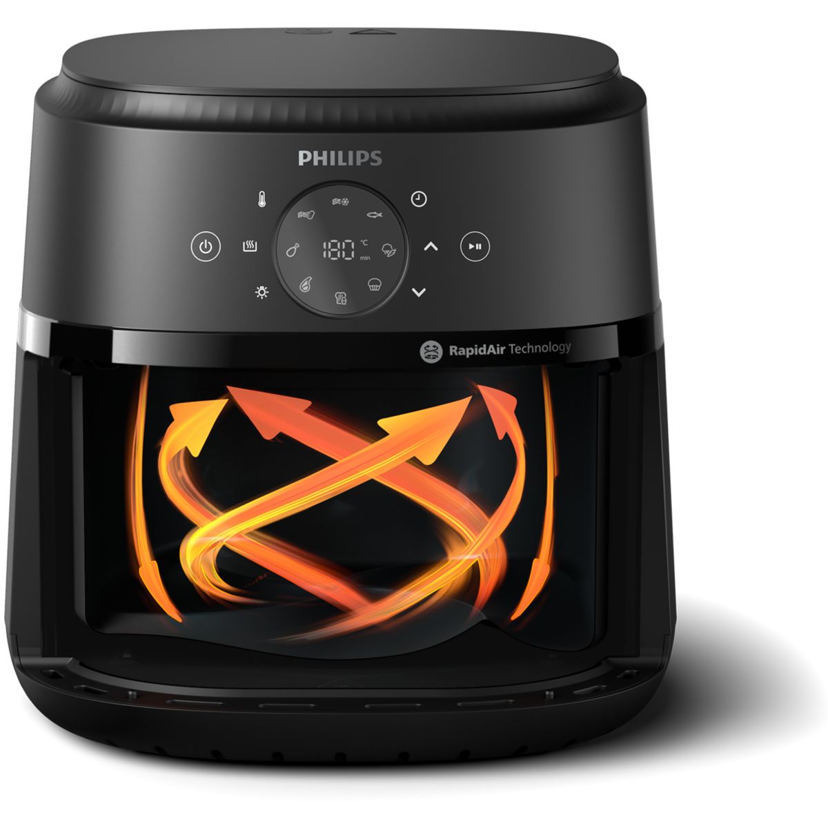 Friteuse sans huile PHILIPS NA231/00 Friteuse sans huile avec fenêtre de cuisson Noir/Argent, Série 2000 6.2L - 2