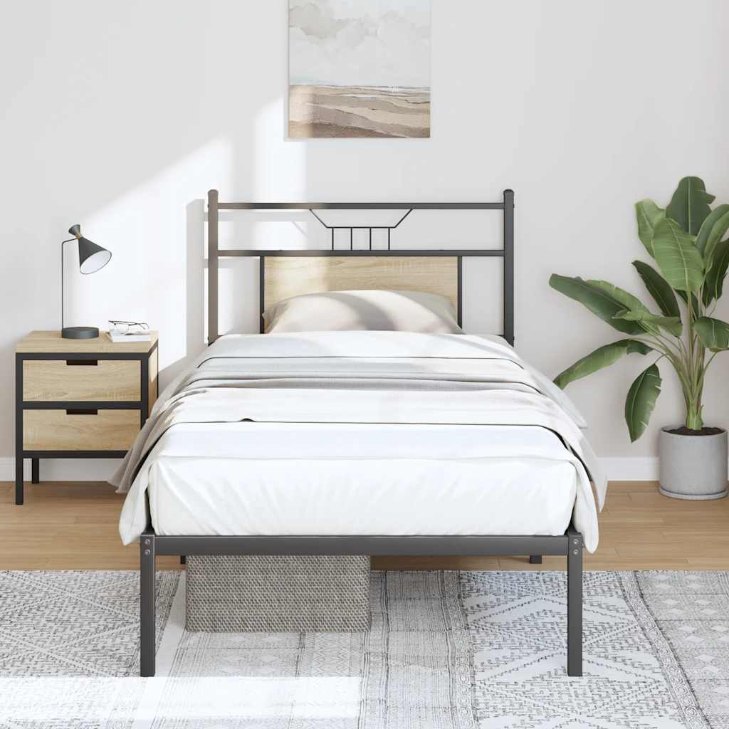 Łóżko Metalowe Rama Łóżka Metalowa Ze Stelażem Pokoj Sypialnia 75x190 cm