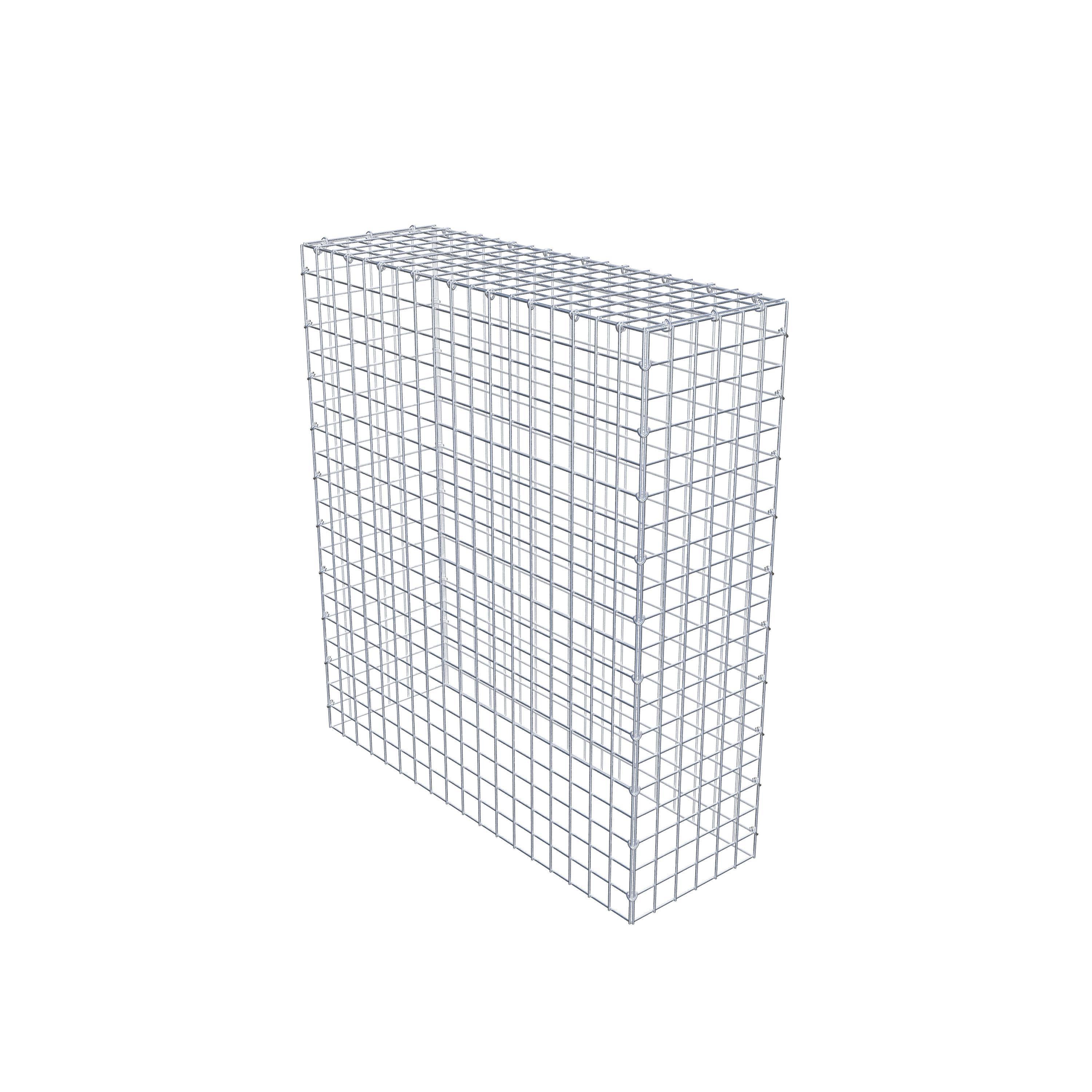Gavión para apilar en acero galvanizado 100x90x30cm (LxAxP), malla 5 x 5cm, Anillo en C, sin rejilla inferior - 6
