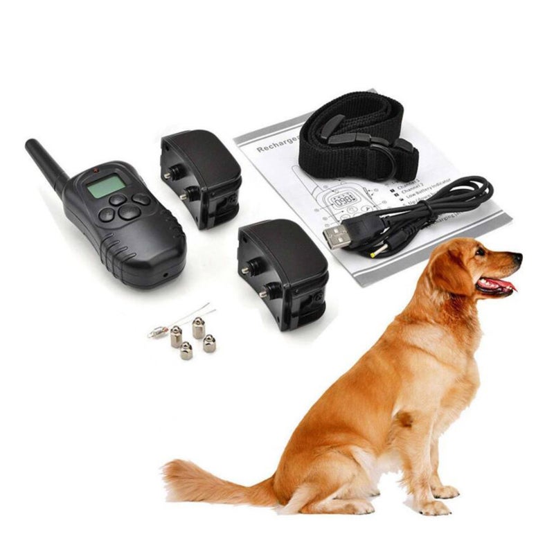 Dispositivo de entrenamiento para perros, dispositivo de entrenamiento para perros con control remoto inalámbrico con receptores duales - 2