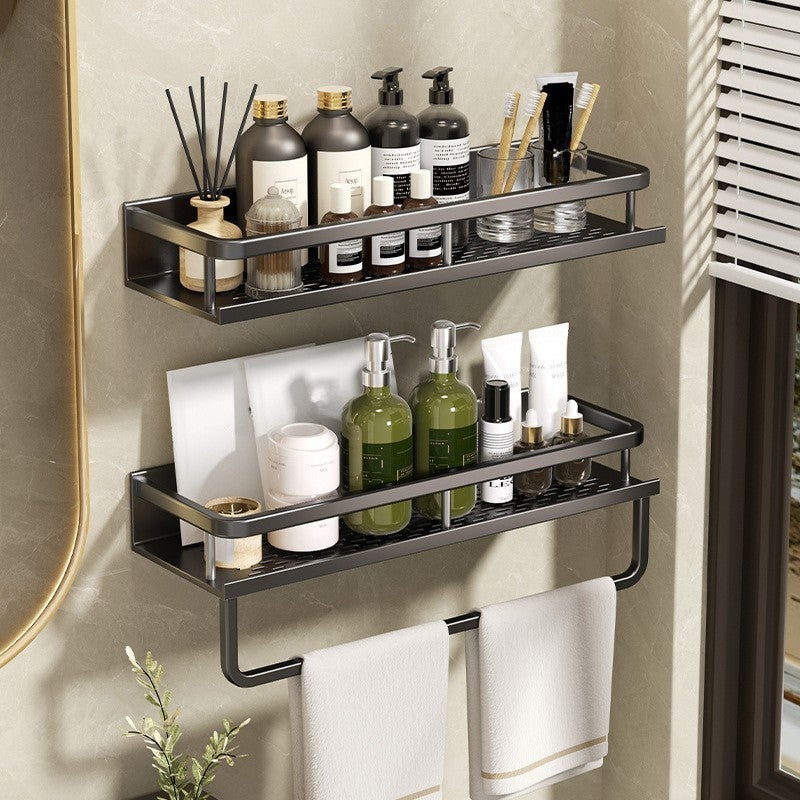 Étagère De Douche Sans Perçage - 30cm, Noir - Rangez Vos Produits De Bain Facilement