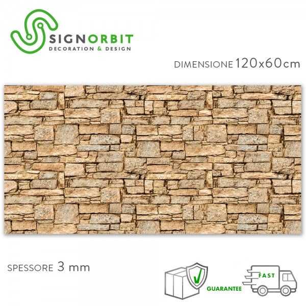 SEVILLE STONE - Elastyczny panel ścienny z PVC do kuchni - Rozmiar 120x60 cm, grubość 3 mm