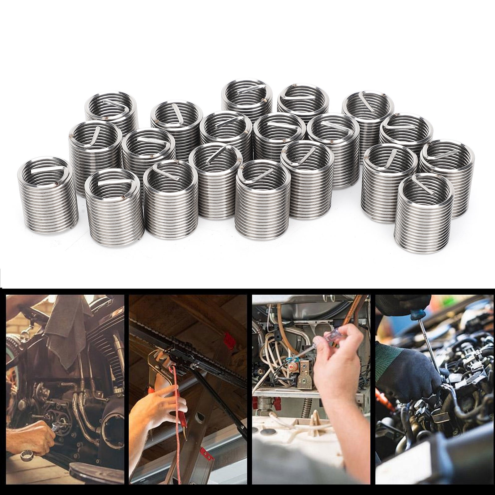 100 PZ INSERTO Filettato Dado Autobloccante Ottone Filo Interno - Foto 5