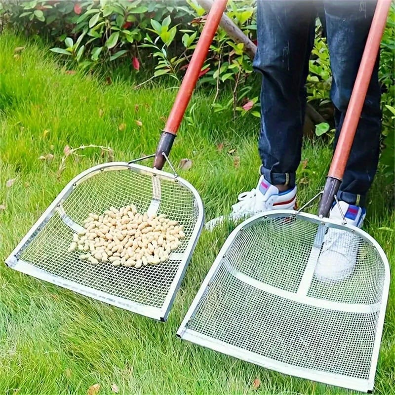 1 x metalowe sito do gleby, stalowe sito do orzeszków ziemnych, narzędzia ogrodnicze i rolnicze (oczka 0,6 cm)