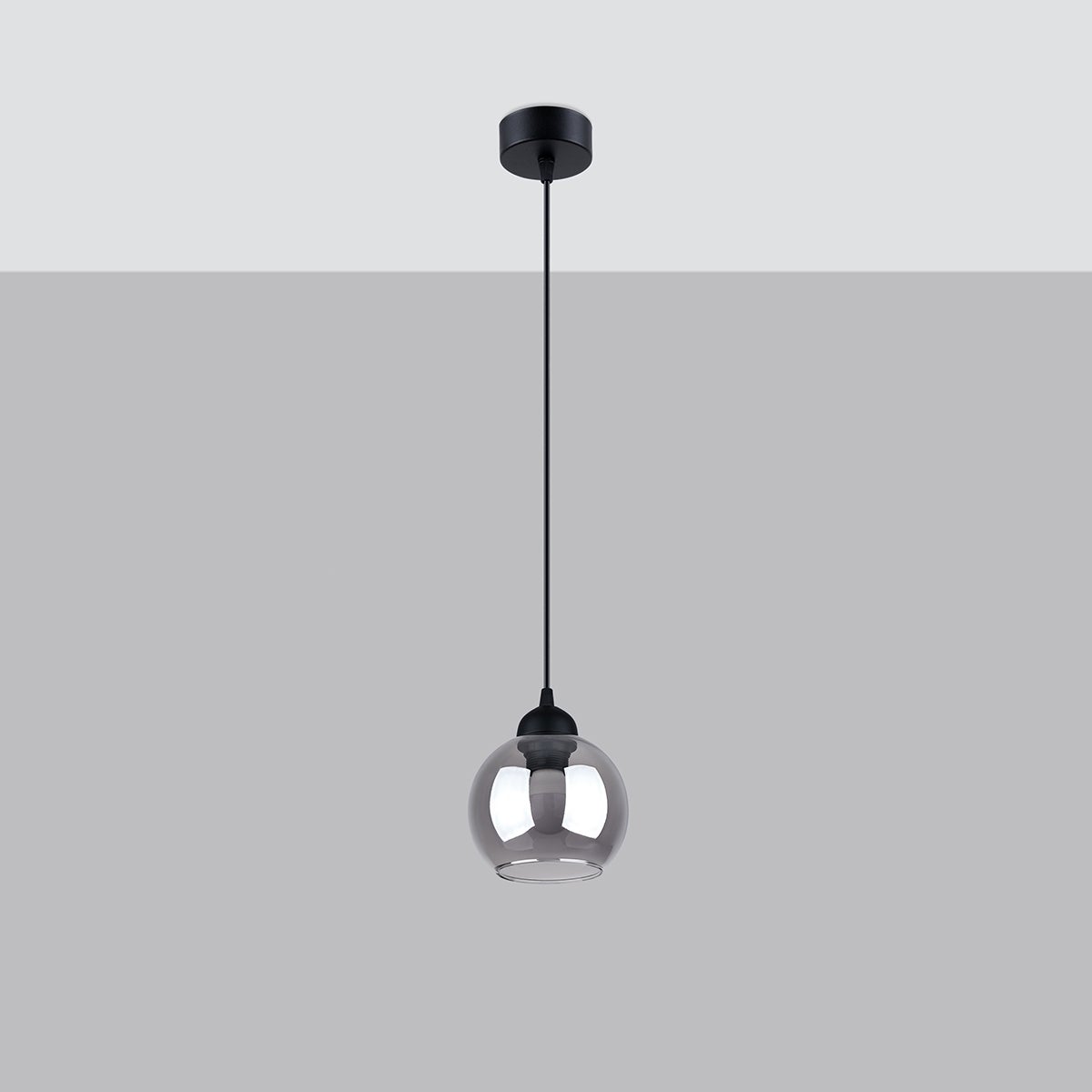 Lampa wisząca ZELARO 1 czarna LED 4000K - 15x15x130cm Sollux