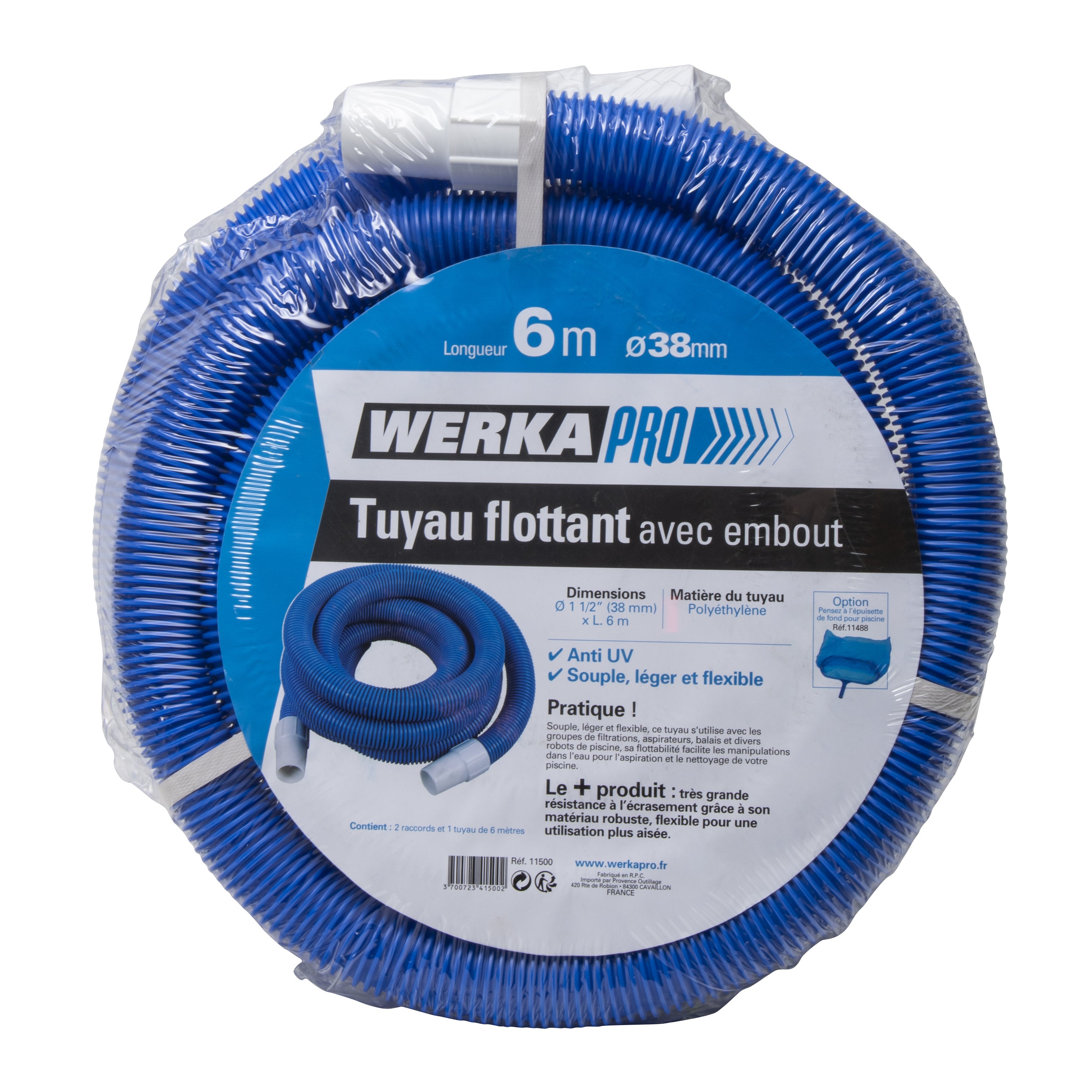 Tuyau flottant Ø38mm WERKA PRO avec embout 6 mètres - 2