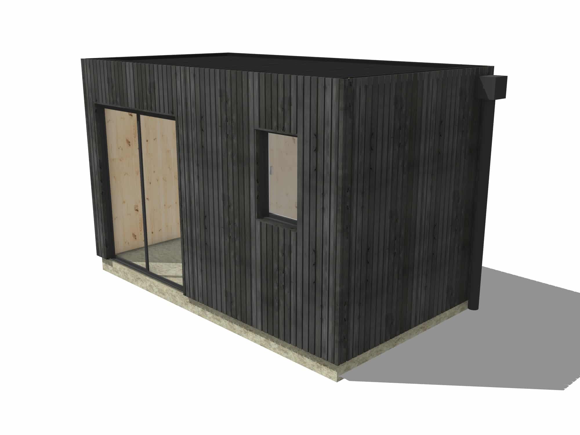 Dépendance jardin sans permis en bois 4,4 x 2,4 x 2,7 m - 2