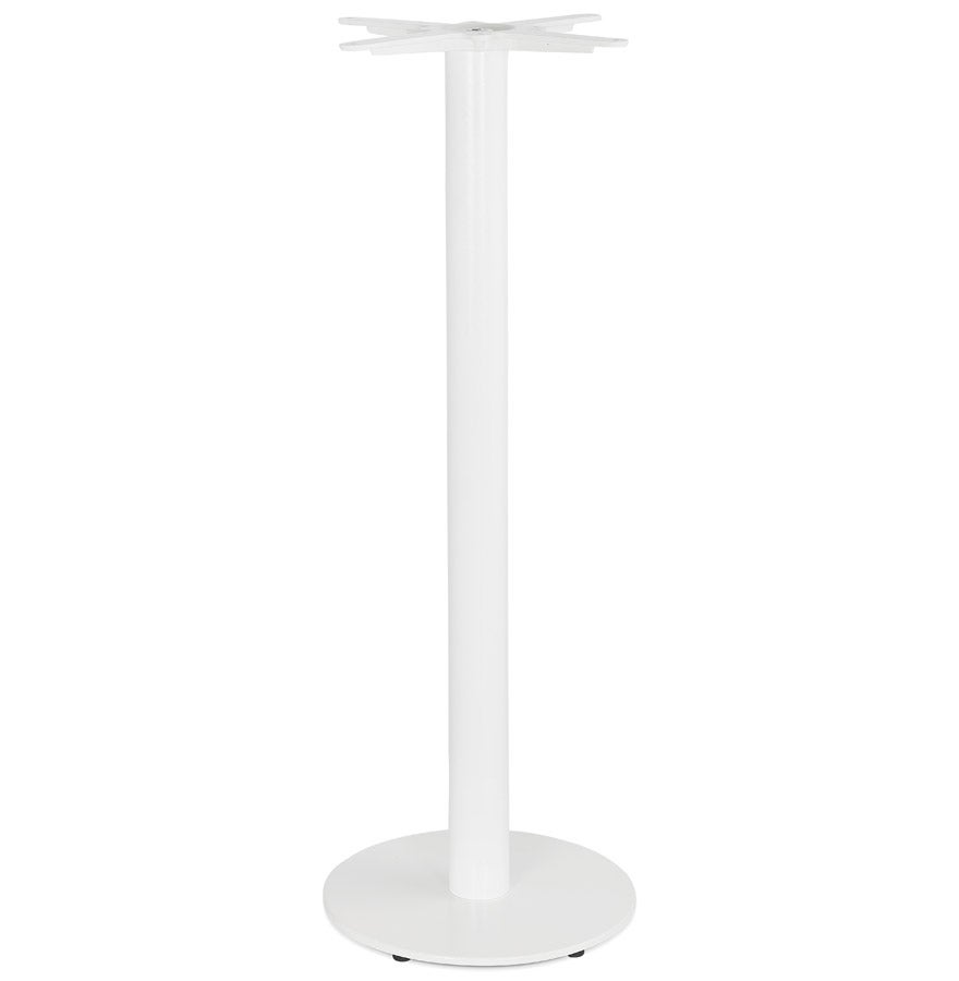 Pied de table rond 'CORTADO' 110 en métal blanc intérieur/extérieur ...