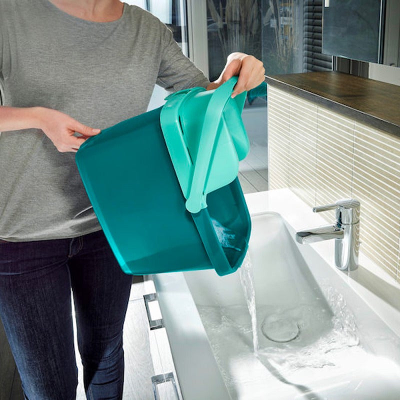 Leifheit Combi XL Set lave-sol, seau + balai plat, vert (55360) - 4