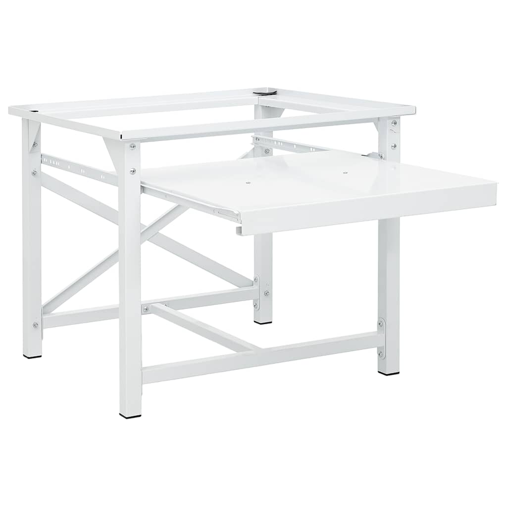 Soporte pedestal para lavadora con estante extraíble blanco – ComfortXL - 9