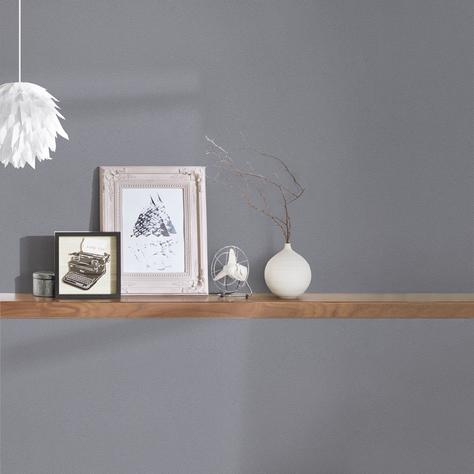 Papel pintado gris oscuro con relieve estilo gotelé papel pintado con textura granulada realista papel pintado vinílico