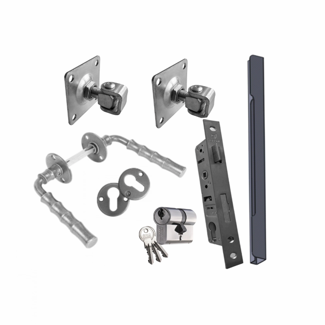 Portail en fer forgé modèle 06 noir 428x180 (L x H) Portail avec jeu d'accessoires inclus Portail pour piétons et voitures - 4