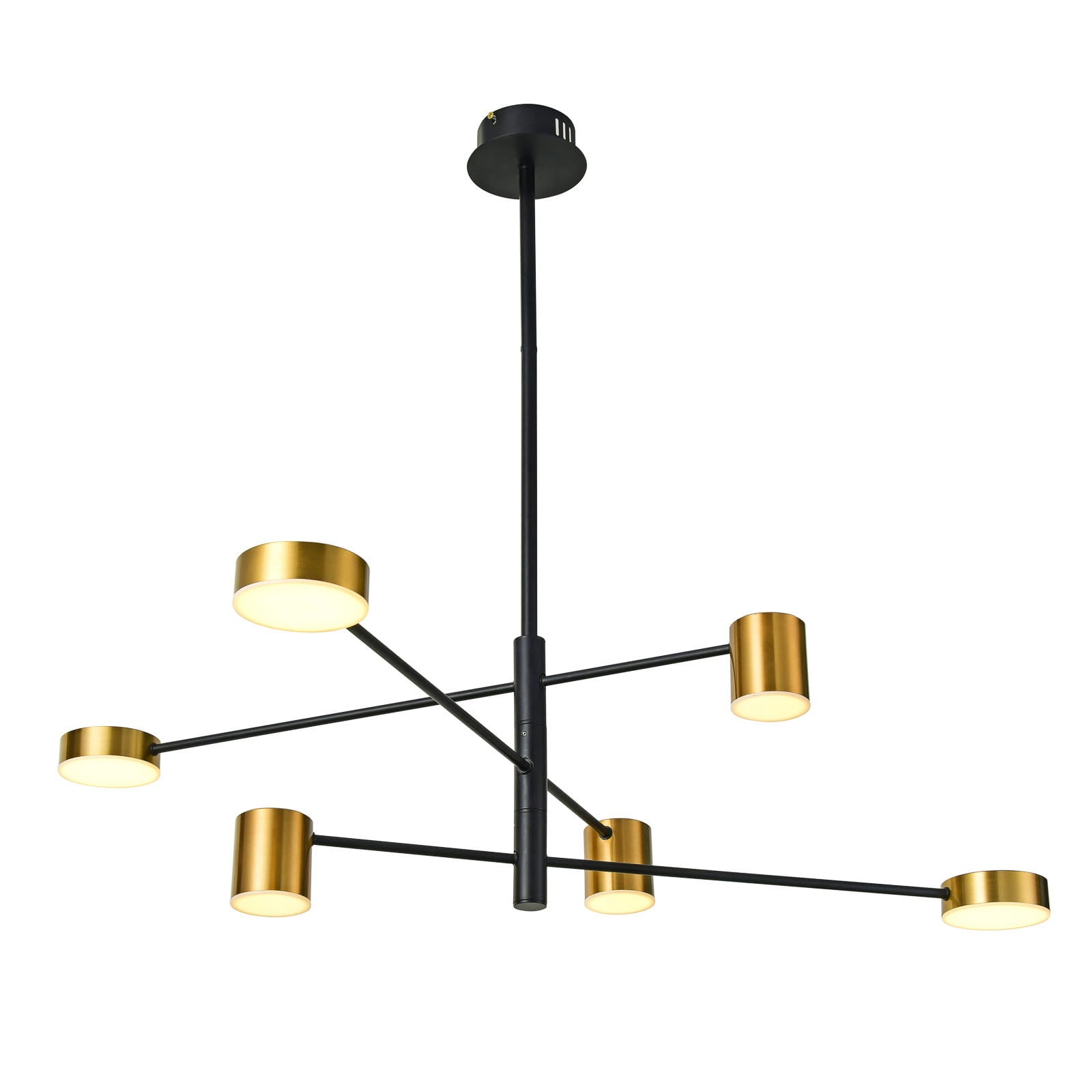 Żyrandol REMDAL LED 36W Neutralna biel 2700lm czarna-złoto wym:82,2x98,9x98,9cm Italux