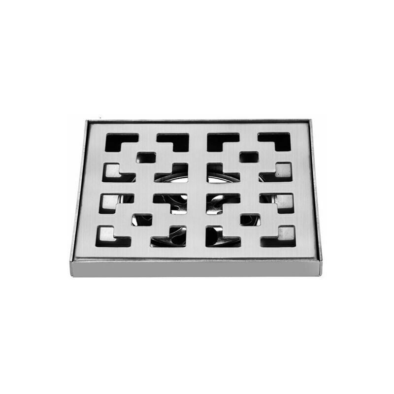 Do użytku wewnętrznego i zewnętrznego, duży przepływ, wyjmowany, niewidoczny wizualnie syfon podłogowy kwadratowy Inox 304 (15x15cm)
