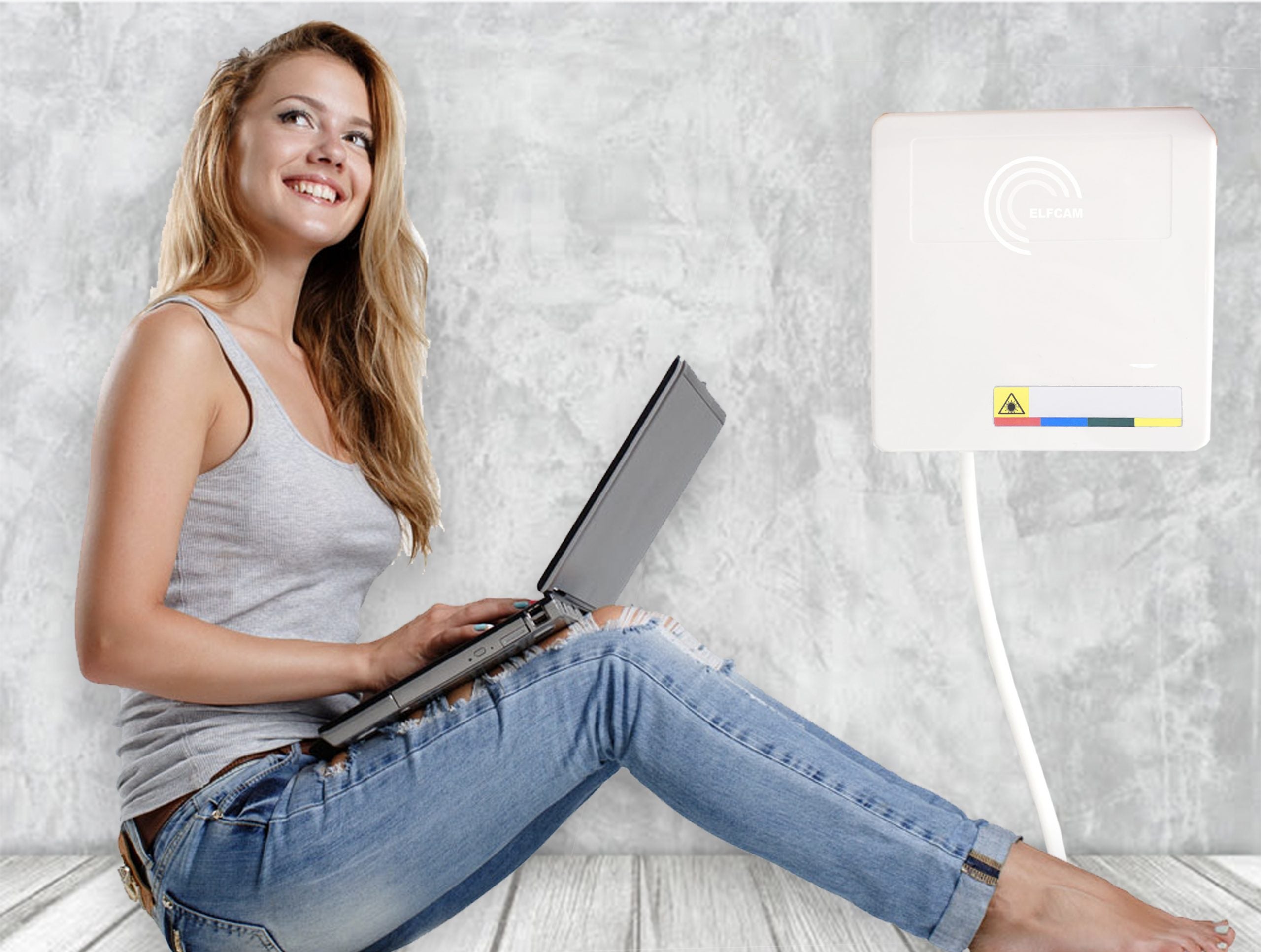 Elfcam® - 25 Metres Cable Fibre Optique Renforce SC/APC a SC/APC Simplex Monomode (Diametre: 4,0mm), Equipe d'une PTO, Rallonge Ut... Debit - 7