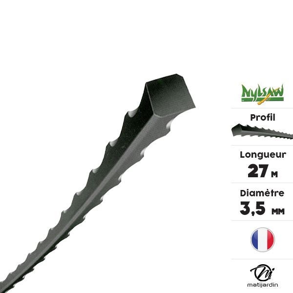 2 blisters fil nylon cranté Nylsaw 3,5 mm x 27 m - 3