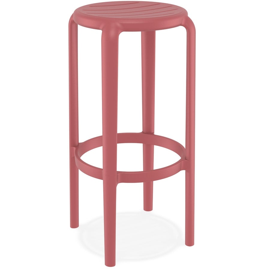 Loftie Sgabello Da Bar Industriale 64 Cm | Seduta In Legno E Struttura In Acciaio | Con Poggiapiedi | Montaggio Non Necessario | Per Cucina E Bistrò - 3