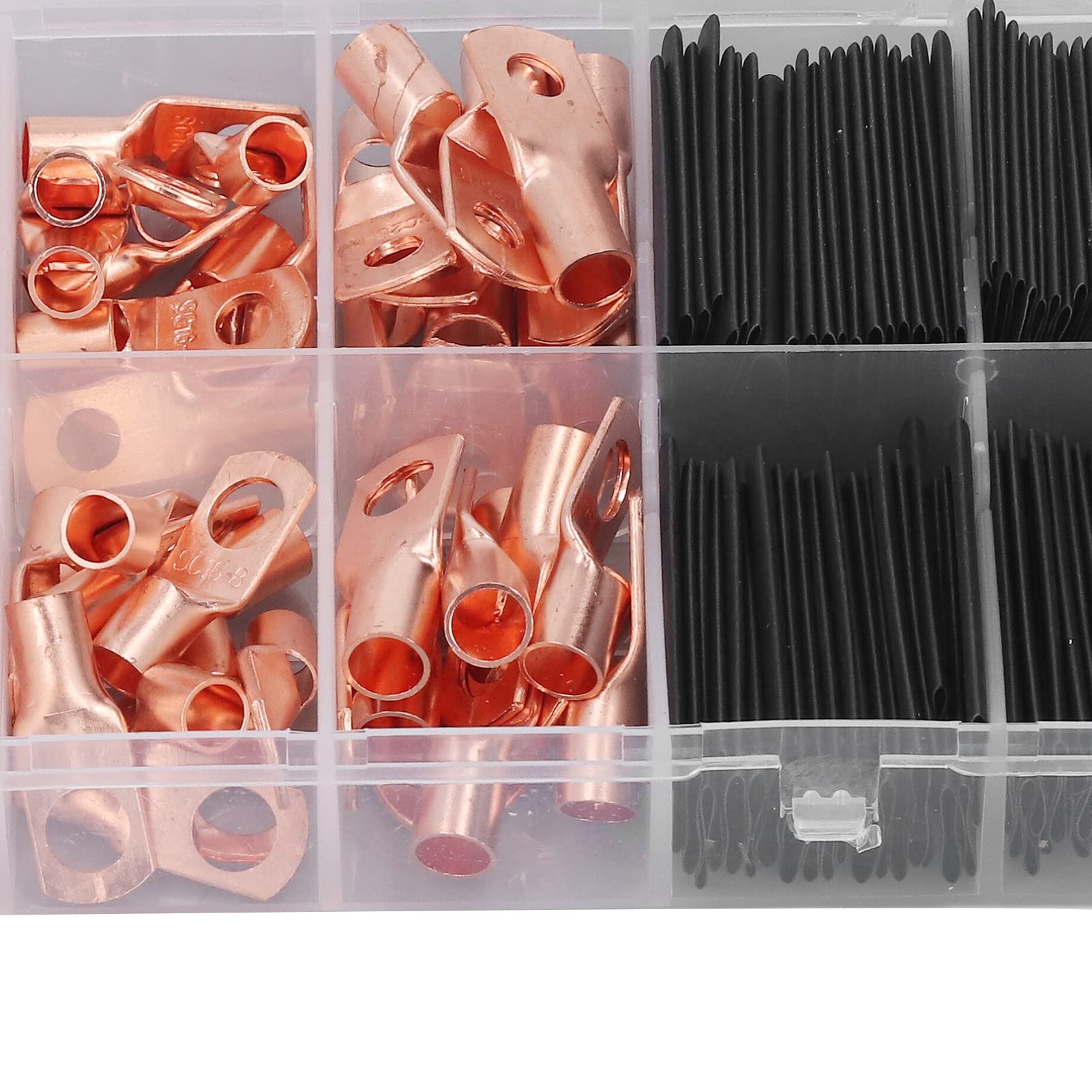 260 pezzi Terminali Terminali Tubo Termorestringente Set Design Chiuso Kit Terminali Filo Rame Stabile e Robusto - 8