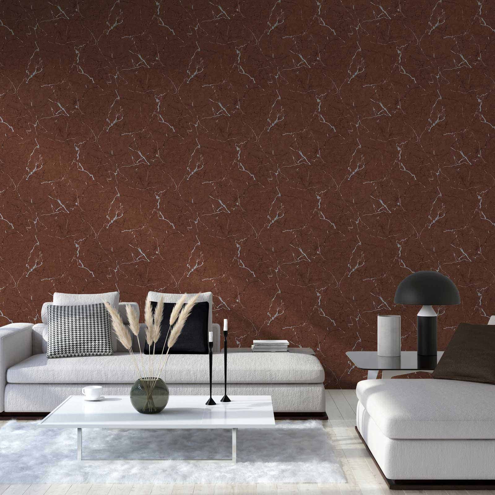 Papel pintado marrón con rayas blancas y negras papel pintado vinílico imitación piedra papel pintado decorativo para sala de estar