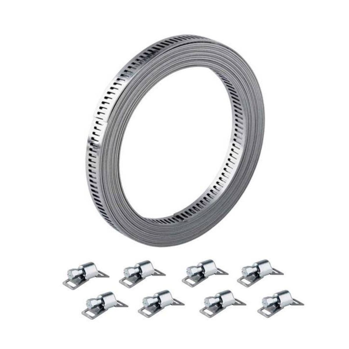 Serflex - Collier bande ajourée sans fin inox W2B 8mm 8 têtes - 3m ...