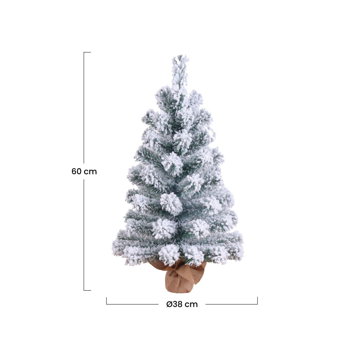 Árbol de Navidad Decorativo Mini Verde Nevado 60x38cm 7house - 4