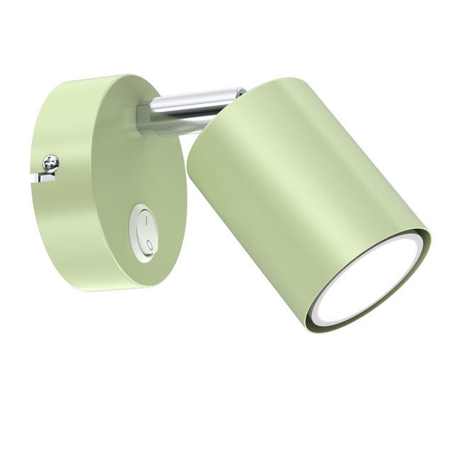 Kinkiet ścienny Fun zielony 1xGU10x8W do pokoju dziecka z włącznikiem wym: 13,5 x 8 x 9 cm metal IP20 Luminex