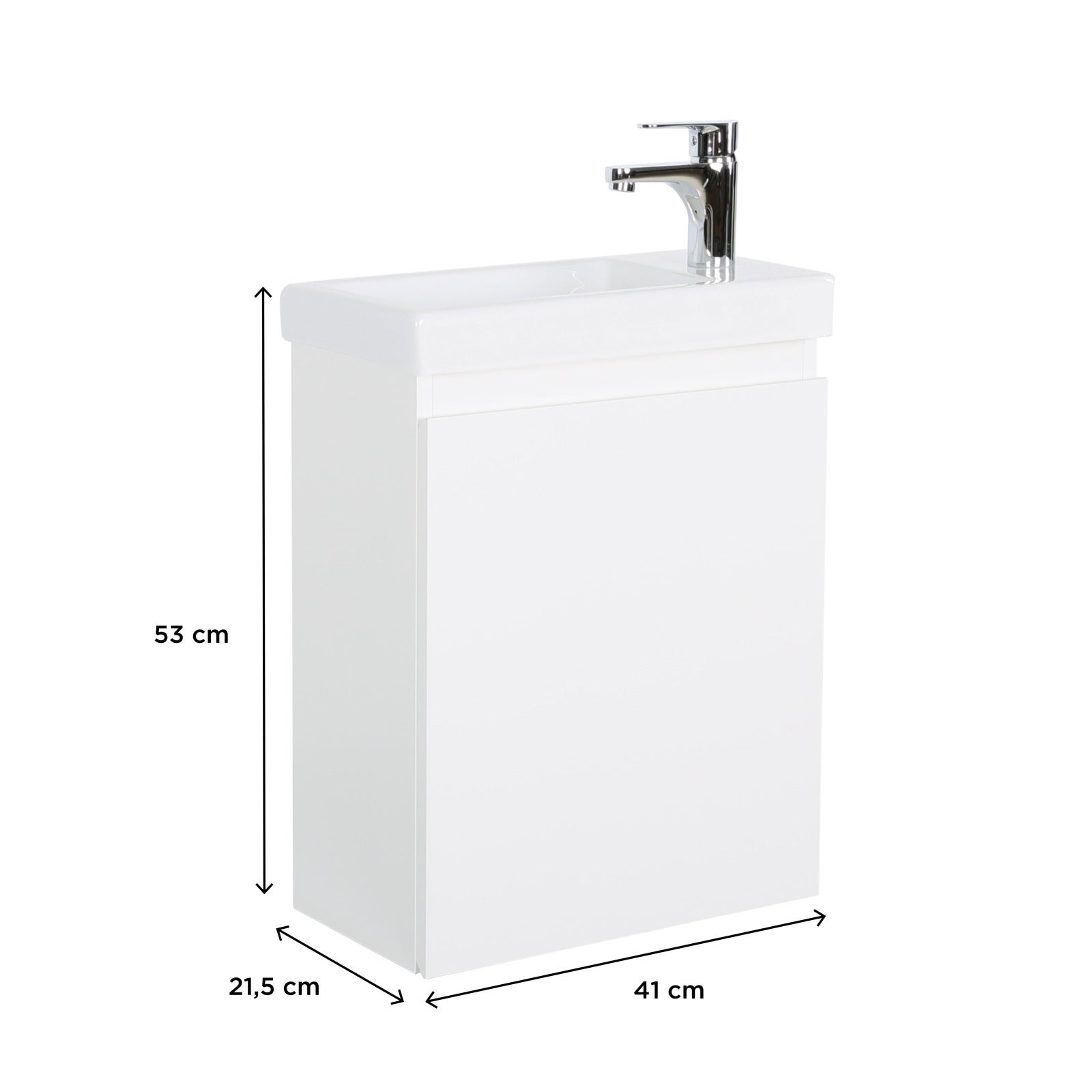 Meuble lave-mains LISA suspendu 41 cm - 3