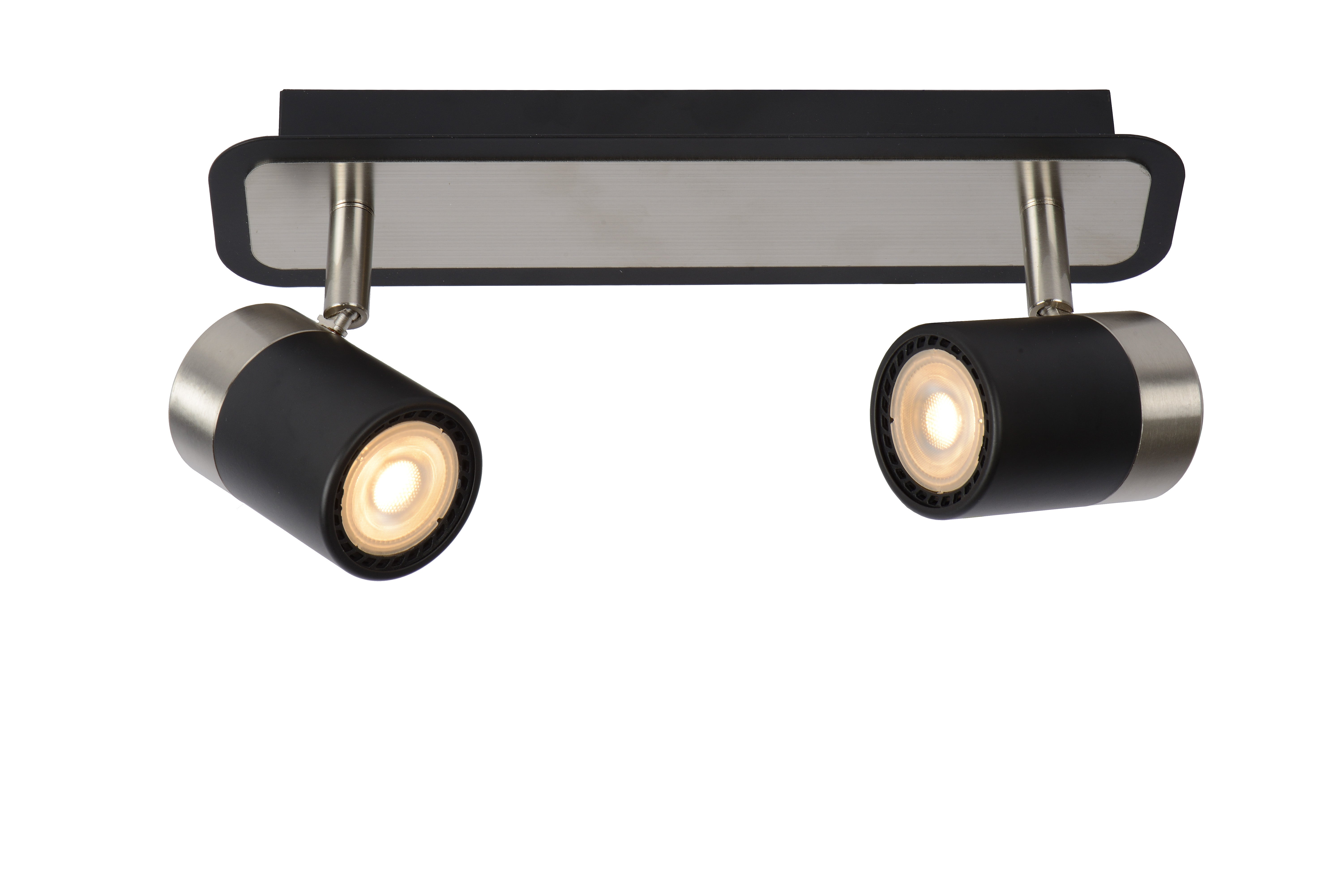 Lucide JASTER-LED - Spot Plafond - LED - GU10 - 2x5W 2700K - Noir