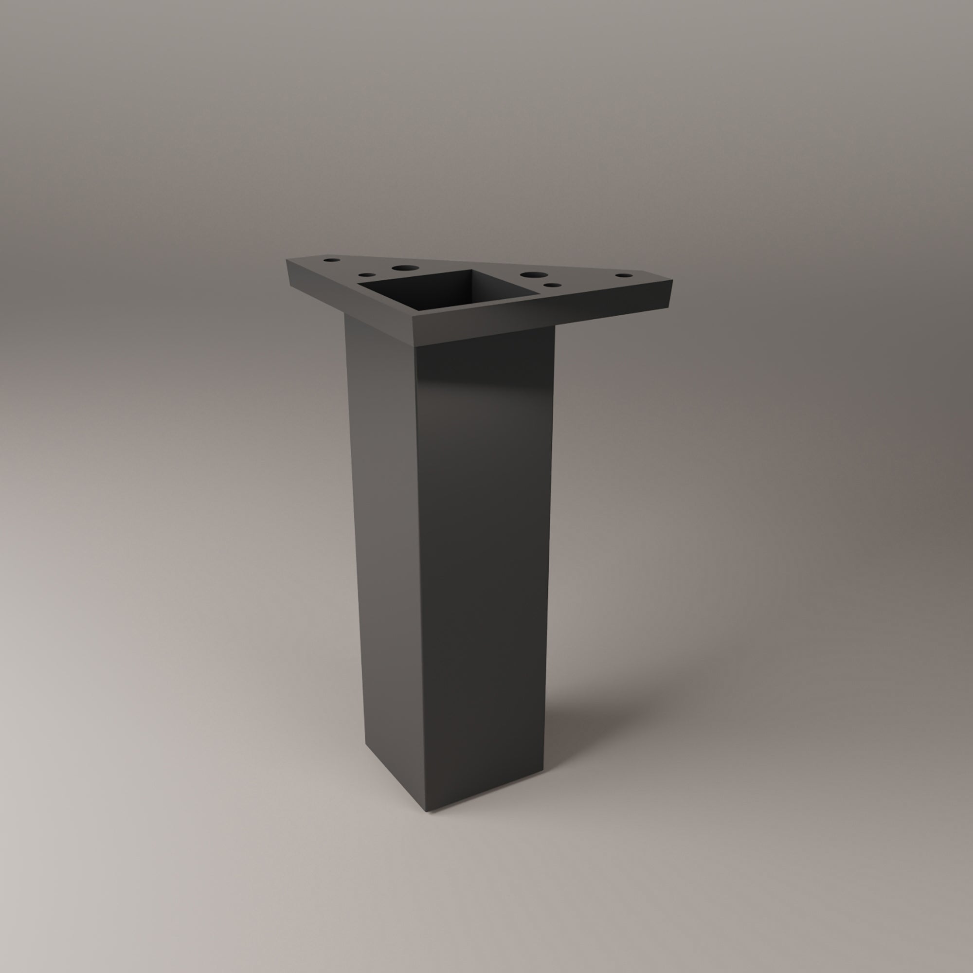REI | 4 Patas Mueble ABS Modelo 4972 | Negro | Alt. 15 Cm | 42x42x150 mm | Soporta 100 Kg - 3