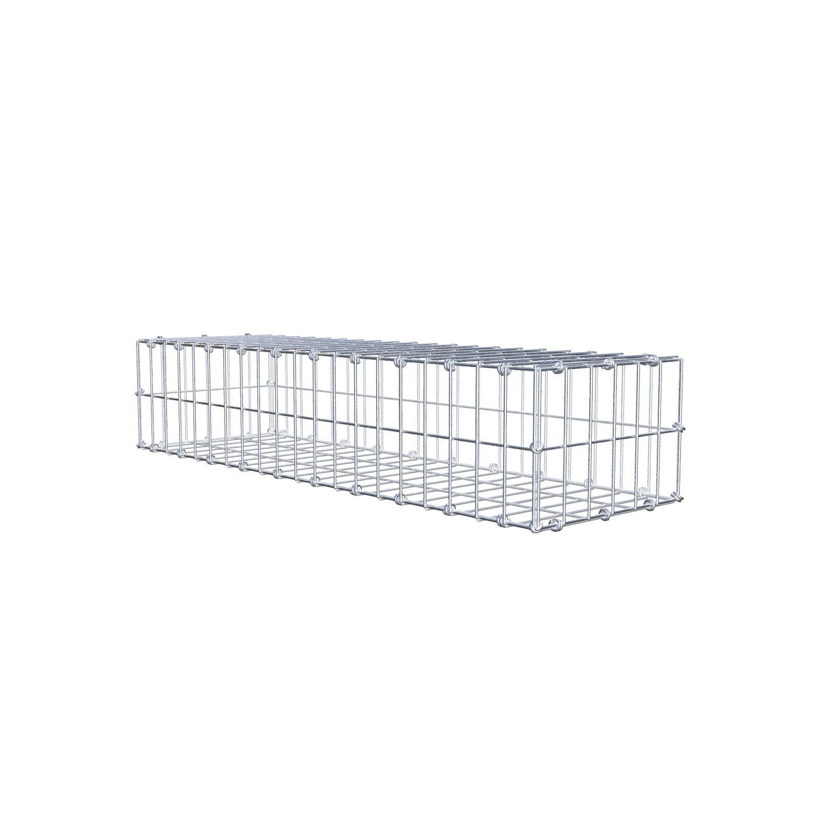 Gabion 100 cm x 20 cm x 30 cm (dł. x wys. x gł.), rozmiar oczek 5 x 10 cm, pierścień spiralny