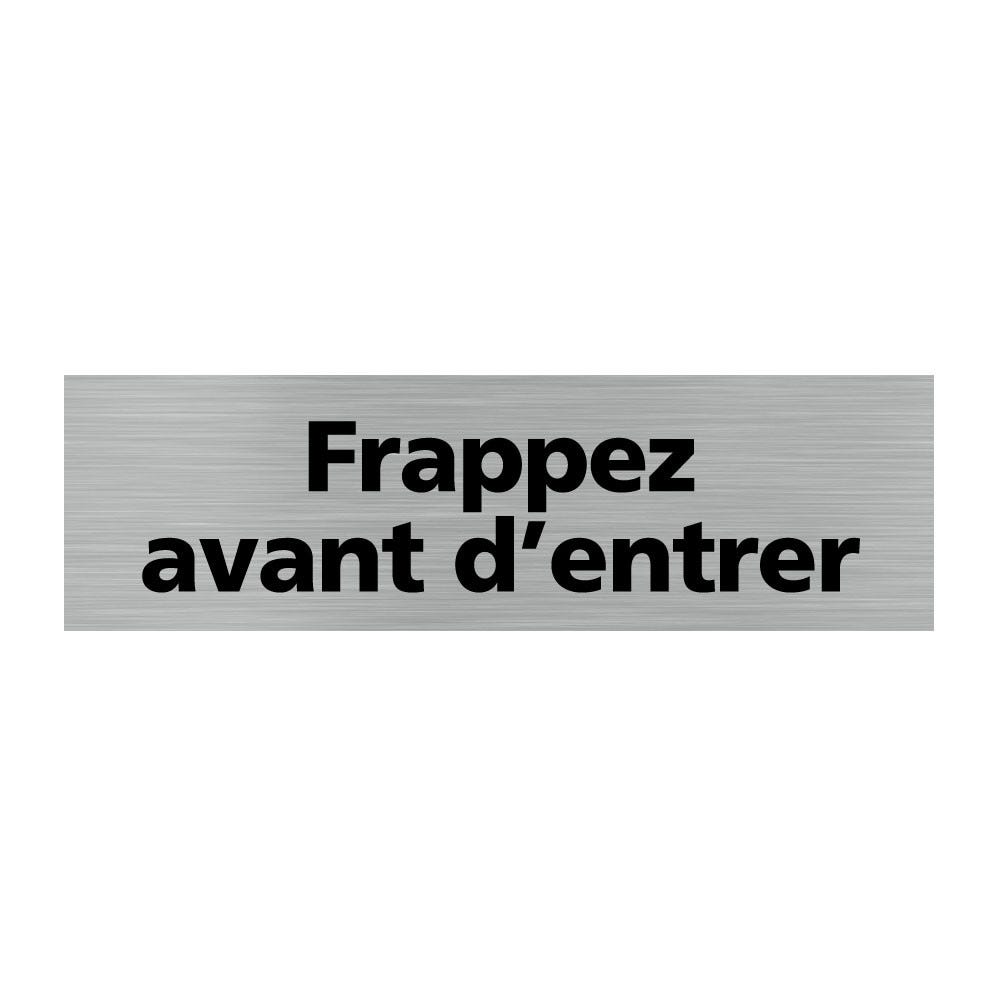 Plaque De Porte Frappez Avant D entrer 170x50 Mm 17x5 Cm Adh sif plaque-de-porte-frappez-avant-d-entrer-170x50-mm-17x5-cm-adh-sif