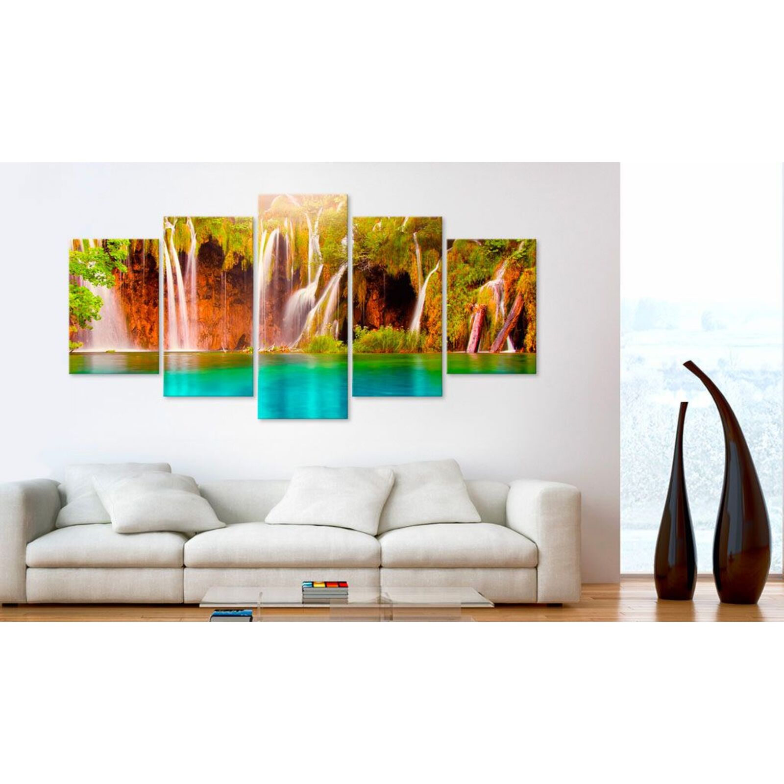 Tableau cascade forestière - 100 x 50 cm - 2