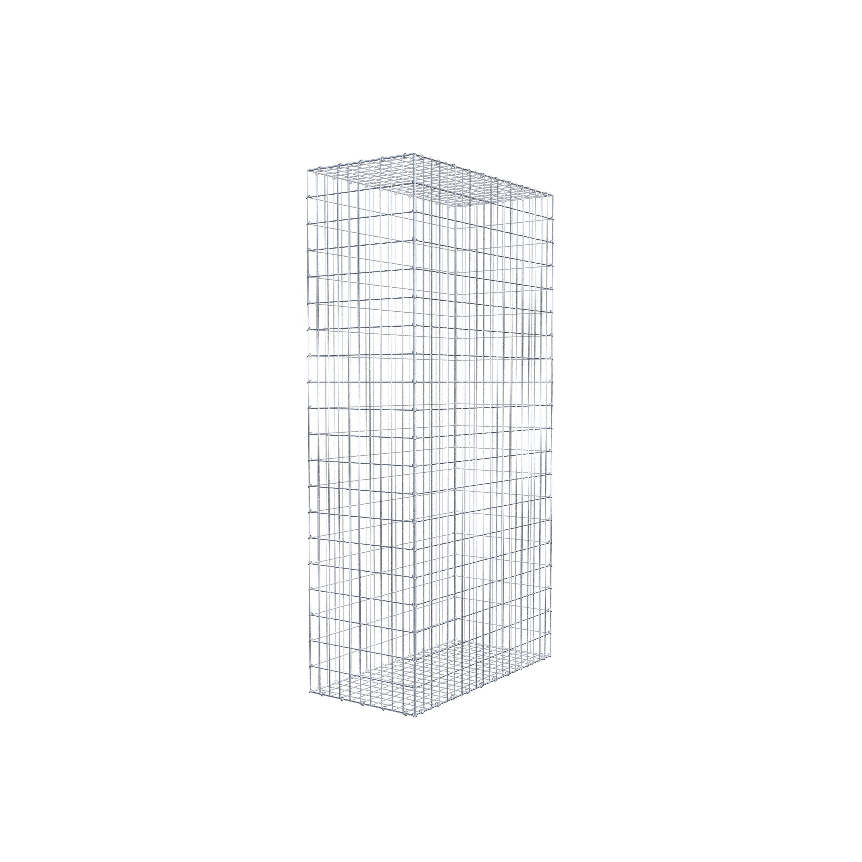 Gavión de acero galvanizado 200x100x50cm (LxAxP), malla 5 x 10cm, Anillo en C, jaula metálica para muro o jardín - 5
