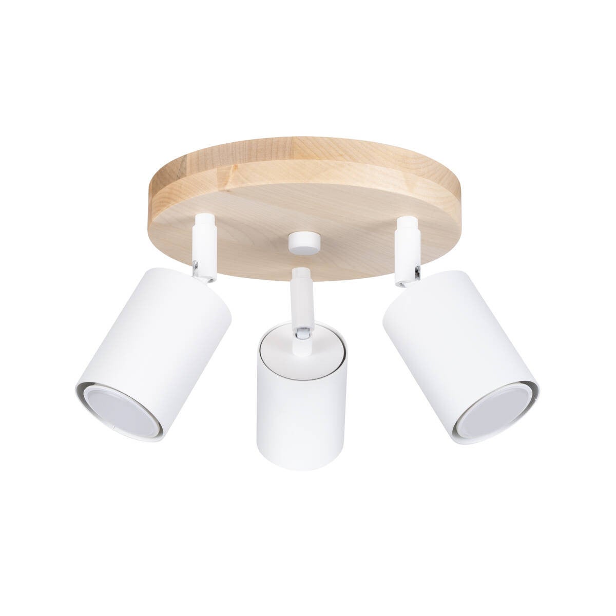 Lampa sufitowa wisząca Verdo biała i drewno 3xGU10x10W reflektory wym: 17 x 33 x 33 cm metal Sollux Lighting