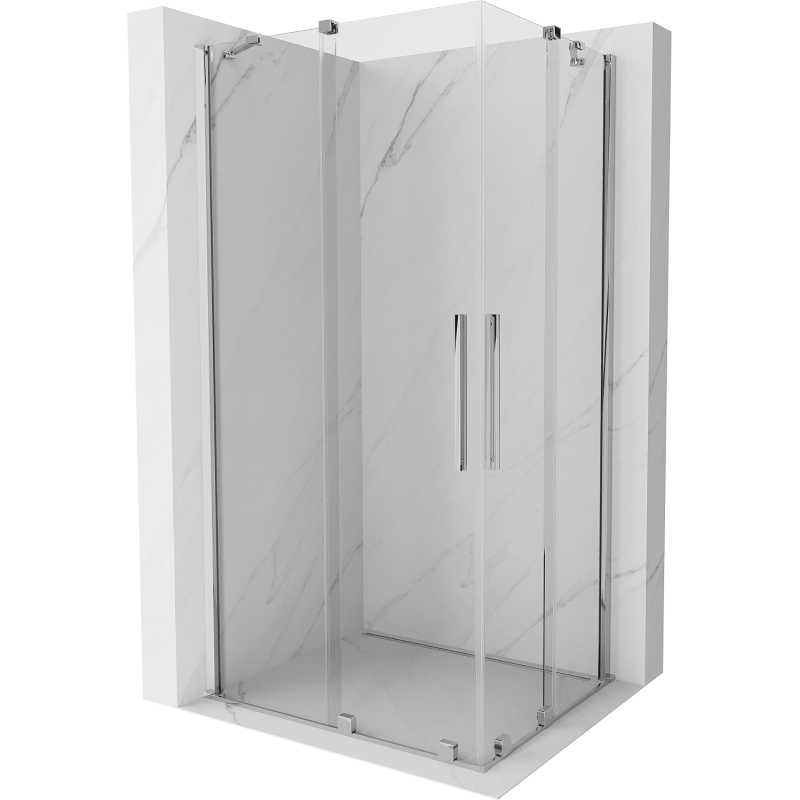 Mexen Velar Duo kabina prysznicowa rozsuwana 90 x 80 cm, transparent, chrom - 871-090-080-02-01